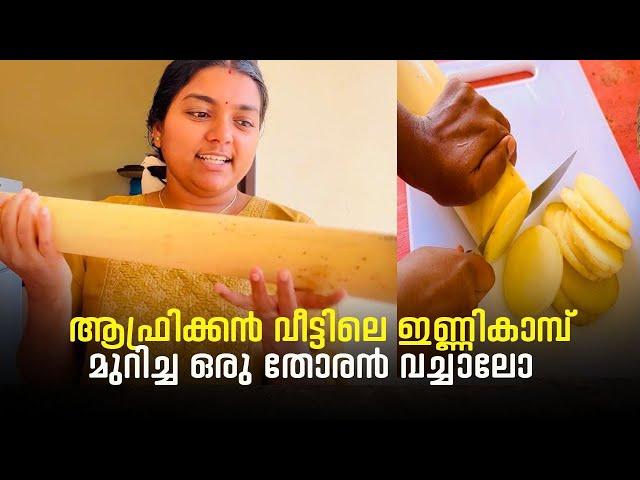 ആഫ്രിക്കൻ തോട്ടത്തിലെ വാഴപ്പിണ്ടി പറിച്ച് ഒരു തോരൻ വച്ചാലോ#familyvlog #cooking #vlog