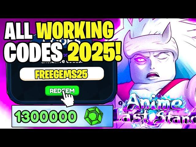 *NEW* ALL WORKING CODES FOR ANIME LAST STAND IN 2025! ROBLOX ANIME LAST STAND CODES