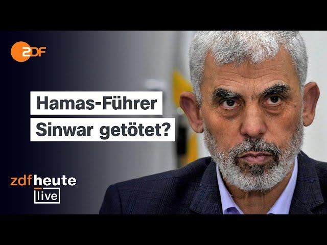 Offenbar weiterer Hamas-Chef getötet - was das bedeutet | ZDFheute live