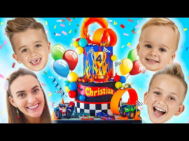 Chris celebrates his 4th birthday with friends