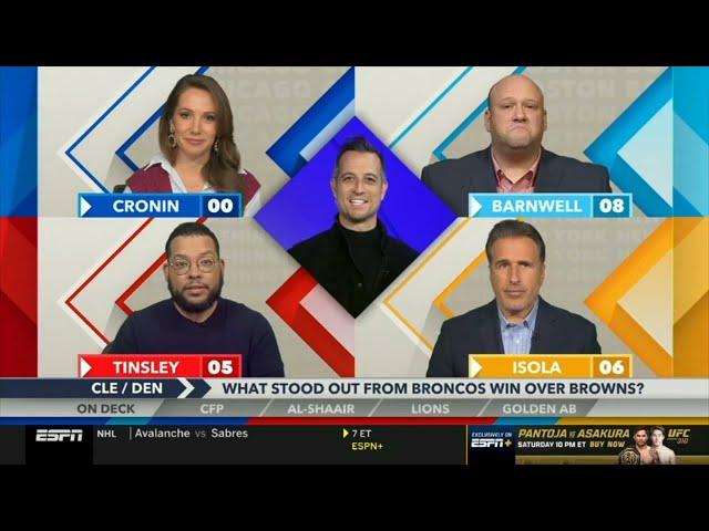 Around The Horn reaction to Bo Nix led Broncos win over Browns, Azeez Al-Shaair be suspended 3 games