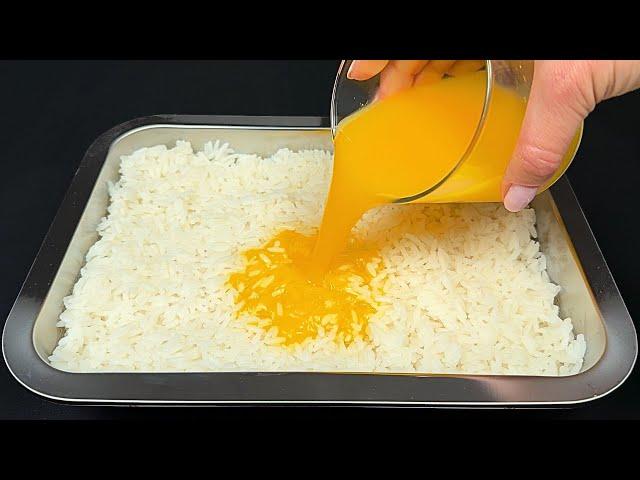 Just orange and rice! This dessert is so delicious I make it every week! No baking!