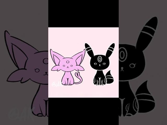 Espeon x Umbreon short animation. #fypシ #pokemon #espeon #umbreon