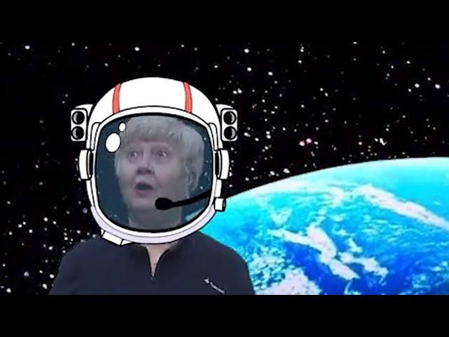 Hey! I'm granny! I flew to the moon and to mars! Татьяна полетела на Луну и на Марс, смешное видео