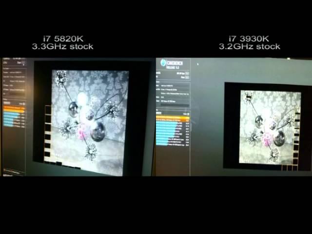 Intel core i7 5820K vs i7 3930K Cinebench R 11.5