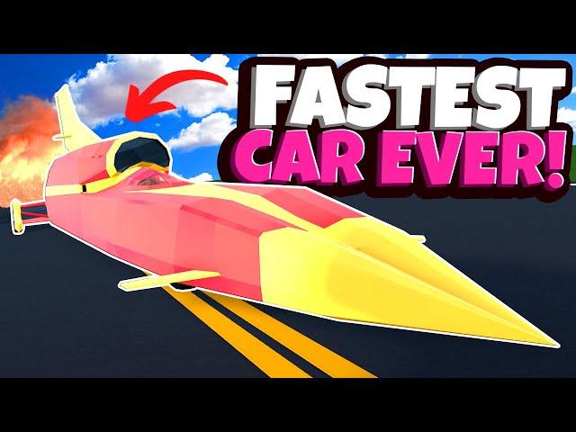 Crashing the NEW Fastest Rocket Car in Roblox Car Crushers 2!