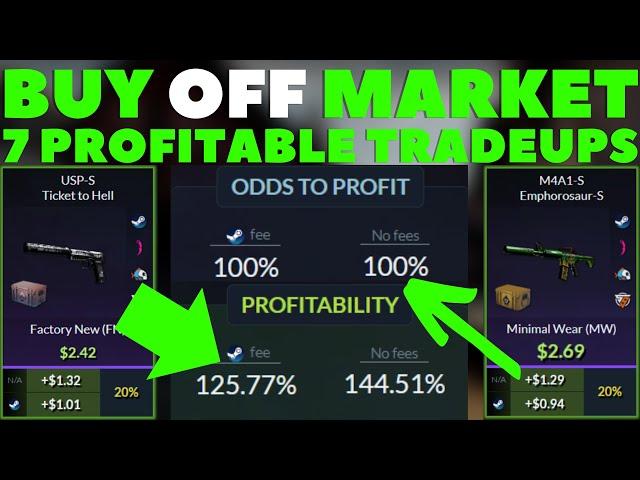 7 *BUY OFF MARKET* CSGO TRADEUPS | Must Try Huge Profit Tradeups!