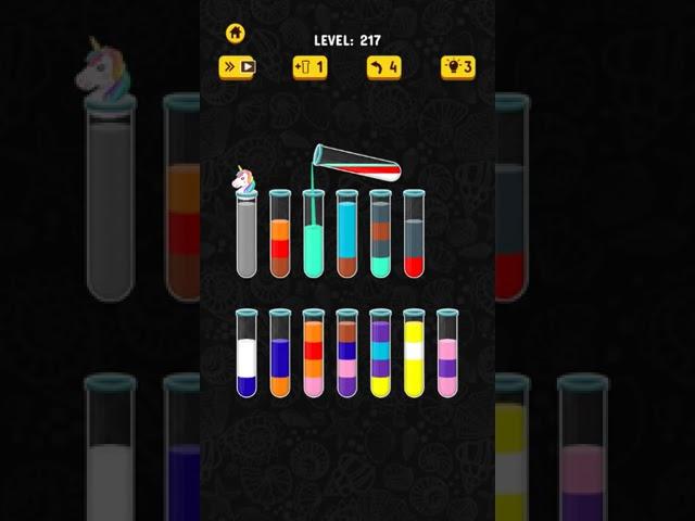 Color Water Sort 3D level 217 | Mobile Games