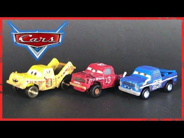 Disney Pixar Cars | Demolition Derby Racers | Pickup Trucks | Taco - Broadside - Jimbo