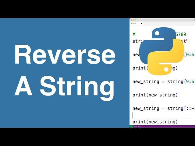 Reverse A String | Python Example