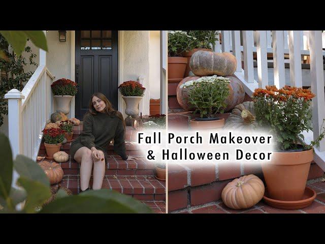 fall porch makeover & decorating for halloween