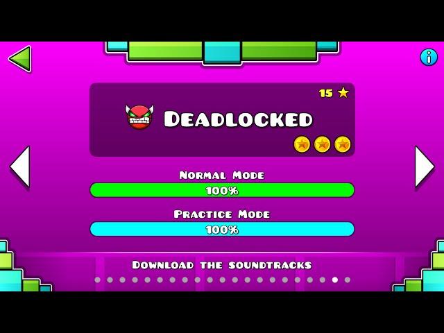 Geometry Dash – “Deadlocked” 100% Complete [All Coins] | GuitarHeroStyles