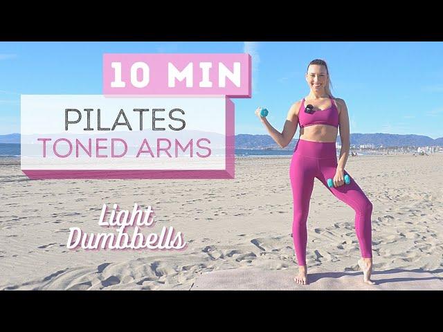 10 min PILATES ARMS WORKOUT | Light Dumbbells | No Pushups