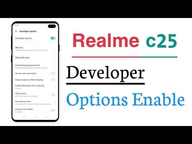 Realme c25 How To Enable Developer Options