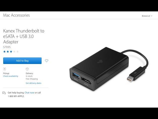 KANEX KTU10 Thunderbolt to USB 3 for Apple