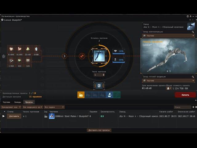 EVE Online. Academy of Russian Federation. Производство для начинающих игроков.