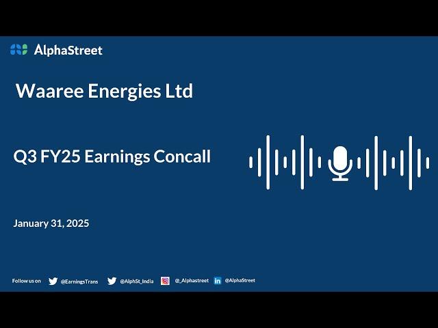 Waaree Energies Ltd Q3 FY2024-25 Earnings Conference Call