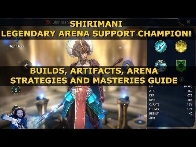 Shirimani Raid Shadow Legends Guide | Legendary Force Champion Arena Build | Masteries and Artifacts