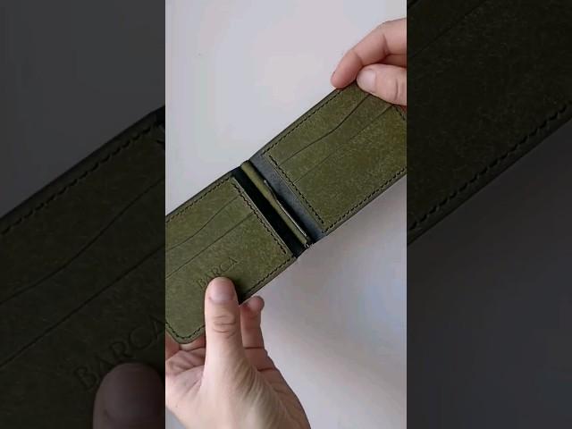 Зажим для купюр ручной работы из кожи Pueblo. Мужской кошелёк для карт. Money clip wallet Money clip