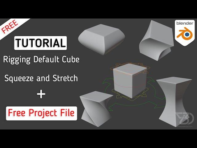 Rigging Default Cube with Squeeze and Stretch | blender 2.9