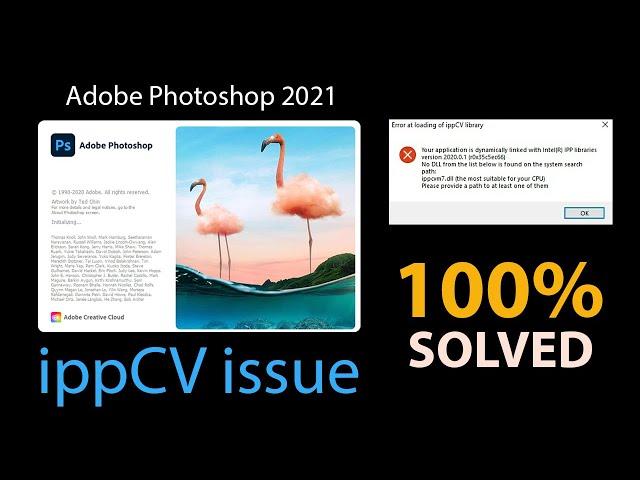 How To Fix  ippCV Library Error Photoshop 2021 | Solution