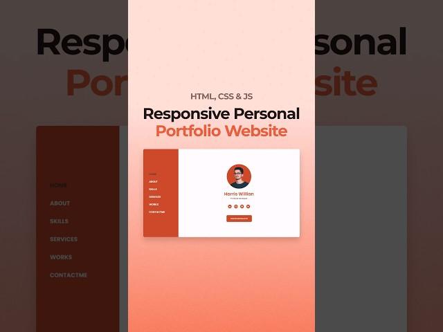 Responsive Portfolio Website HTML CSS JavaScript