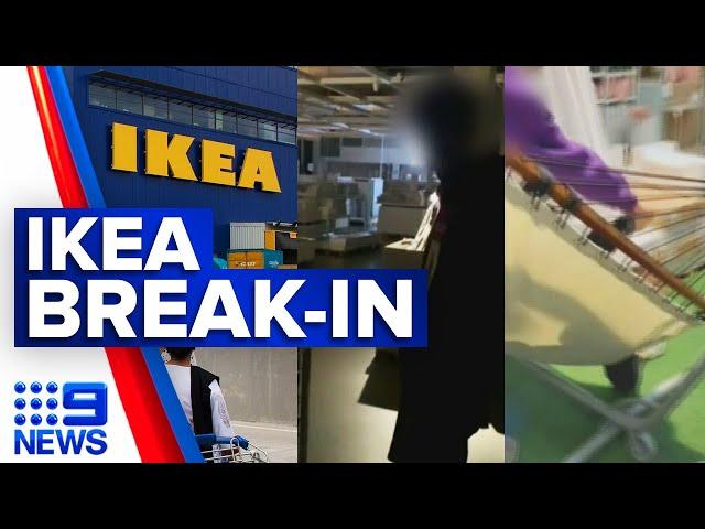 Teenagers spend night in IKEA | 9 News Australia