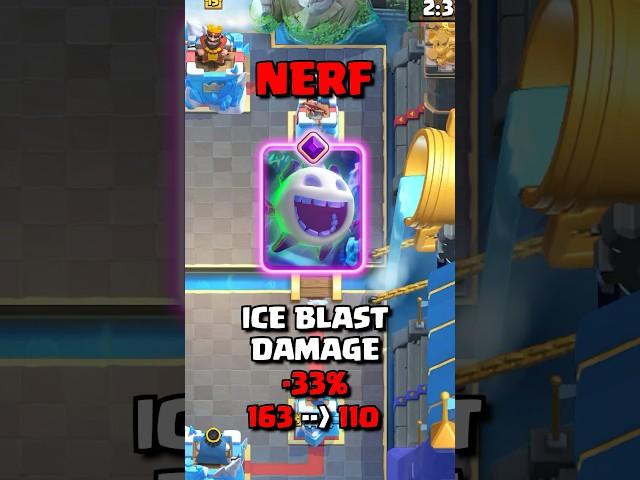 -33% Nerf To Ice Spirit  June WIP Balance changes! #clashroyale #shorts