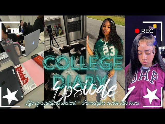 COLLEGE DIARY EPISODE : 001  (Life of a HAIRSTYLIST in her late TEENS) FDOC, my WORK day, and MORE