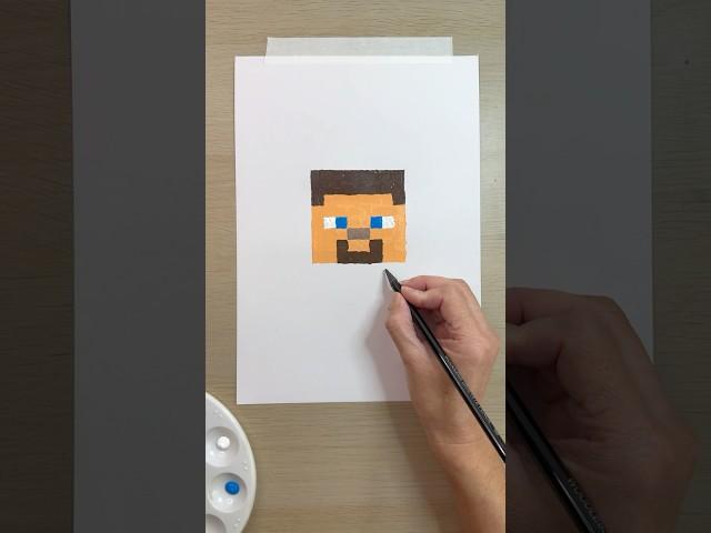 Pixel art - minecraft Steve #minecraft #art