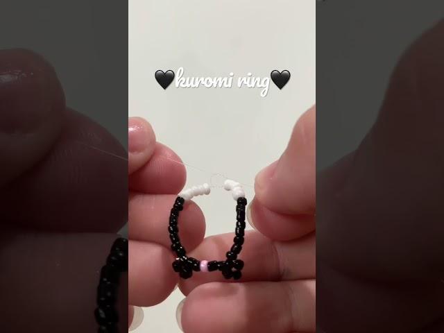 kuromi bead ring tutorial #beaded #diy #tutorial #beads #beadedjewelry #beadings #beadingtutorial