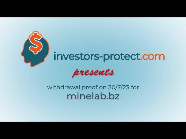 Withdrawal Proof for Minelab on July 30th, by Investors-protect.com