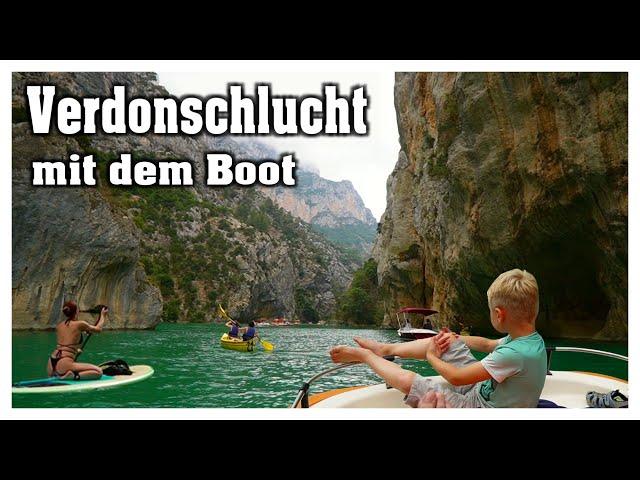 Mit dem Boot in die Verdonschlucht | Frankreich Camping am Lac de Sainte Croix