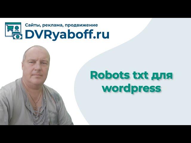 Robots txt для wordpress