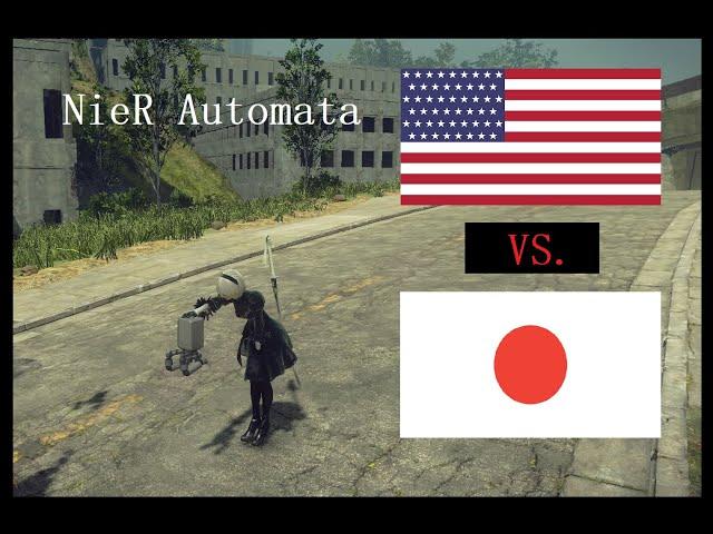 2B English Versus Japanese (NieR Automata)