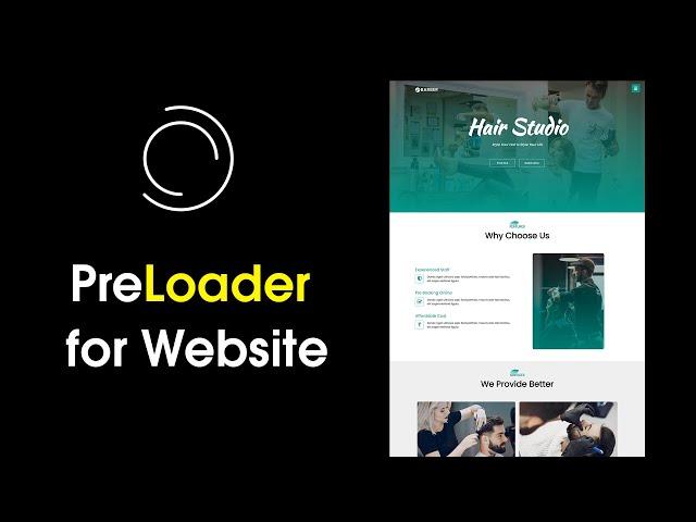 How To Make Website Preloader Using HTML CSS JS | Page Loading, Website Loading Animation