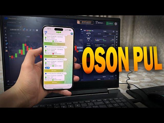 OSON PUL TOPISH ONLINE / Treyding Pocket Option Pul Ishlash 2024