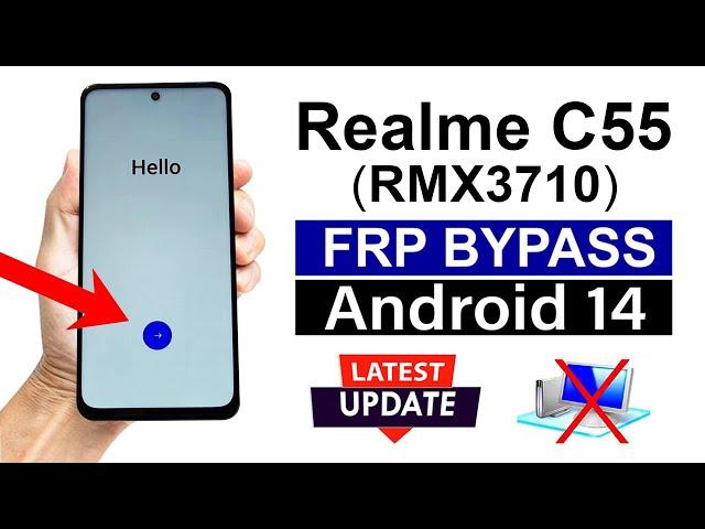 Realme C55 Android 14 FRP Unlock/ Google Account Bypass - NEW METHOD (Without Pc)