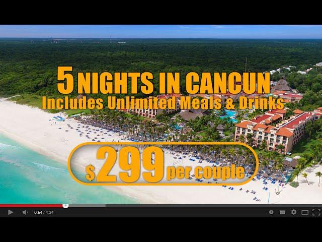 80% Off BookVip.com Cancun All Inclusive Vacation Fall Sale