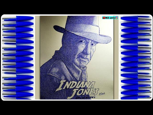 Indiana Jones | Ballpen Drawing | K5 arts | #48 #indianajones #hollywood #art