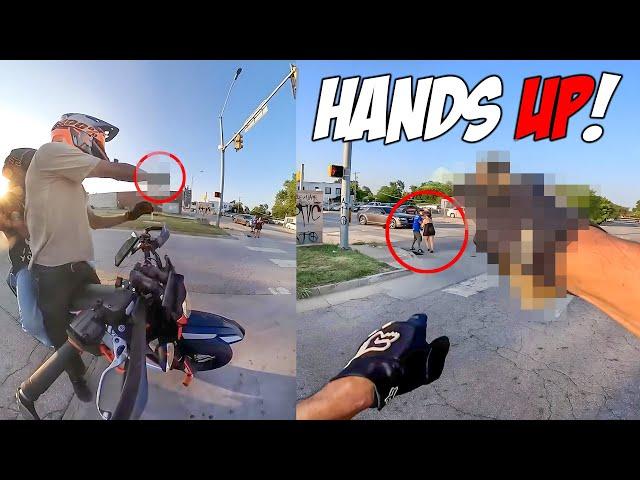 HERO BIKER SAVES WOMAN | EPIC & CRAZY MOTORCYCLE MOMENTS 2024 #65