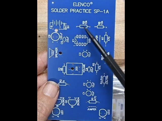 C.K. builds an Elenco solder practice kit