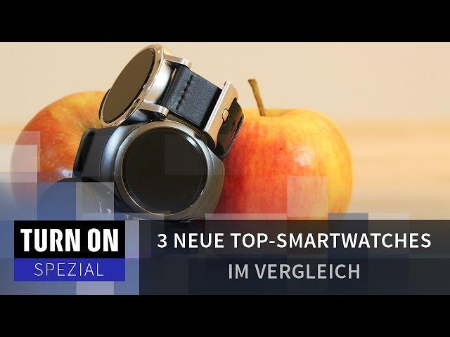 Gear S2, Moto 360 (2015) und Huawei Watch im Vergleich - Spezial - 4K