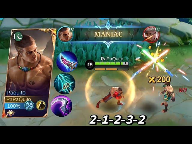 PAQUITO NO SKIN MANIAC = ENEMIES SHOCKED!! EXPLAINED TUTORIAL MLBB