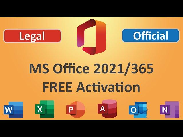 Activate MS Office 2021/365 for Free (Product Activation Failed/Error Fix)