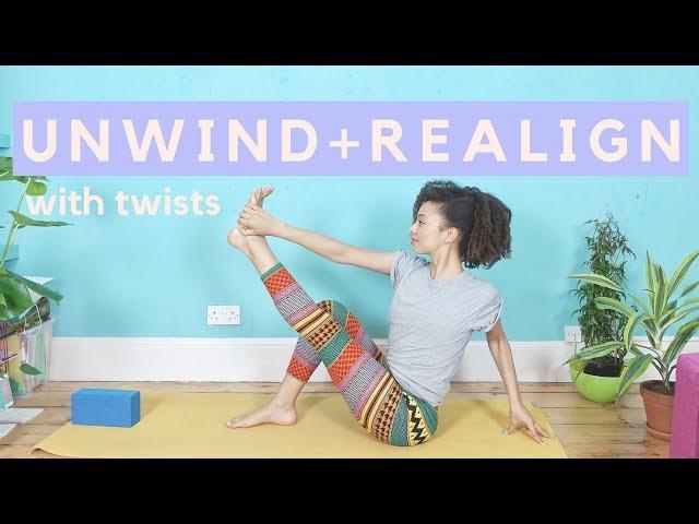 Unwind and realign with twists // 40 minute practice // Yoga with Dionne