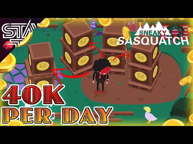 Earn 40K Coins Per Day in Sneaky Sasquatch - EASY GUIDE
