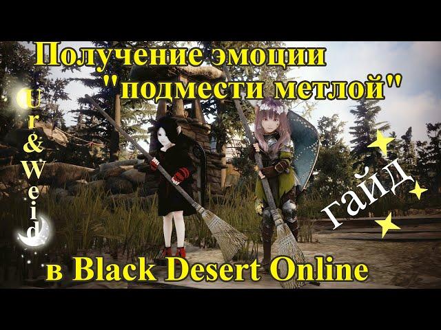 Гайд: Получение эмоции "Подмести метлой" в Black Desert Online