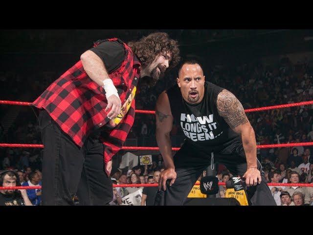 The Rock returns to help Mick Foley against Evolution: Raw, March 1, 2004