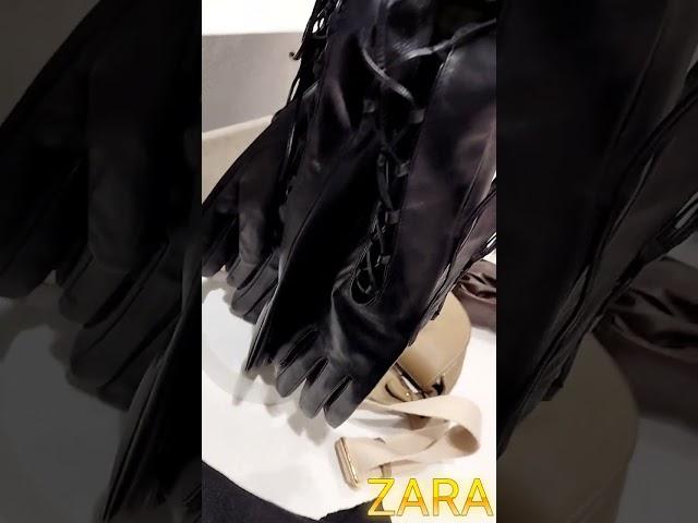 ZARA  hot leather gloves  okt 23 ⭐#fashion #outfit #zara #glamour